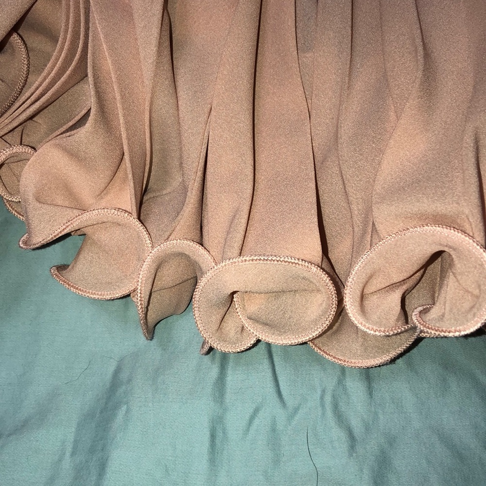Chicwish peach pleated belt dress, S - Picture 3 of 9